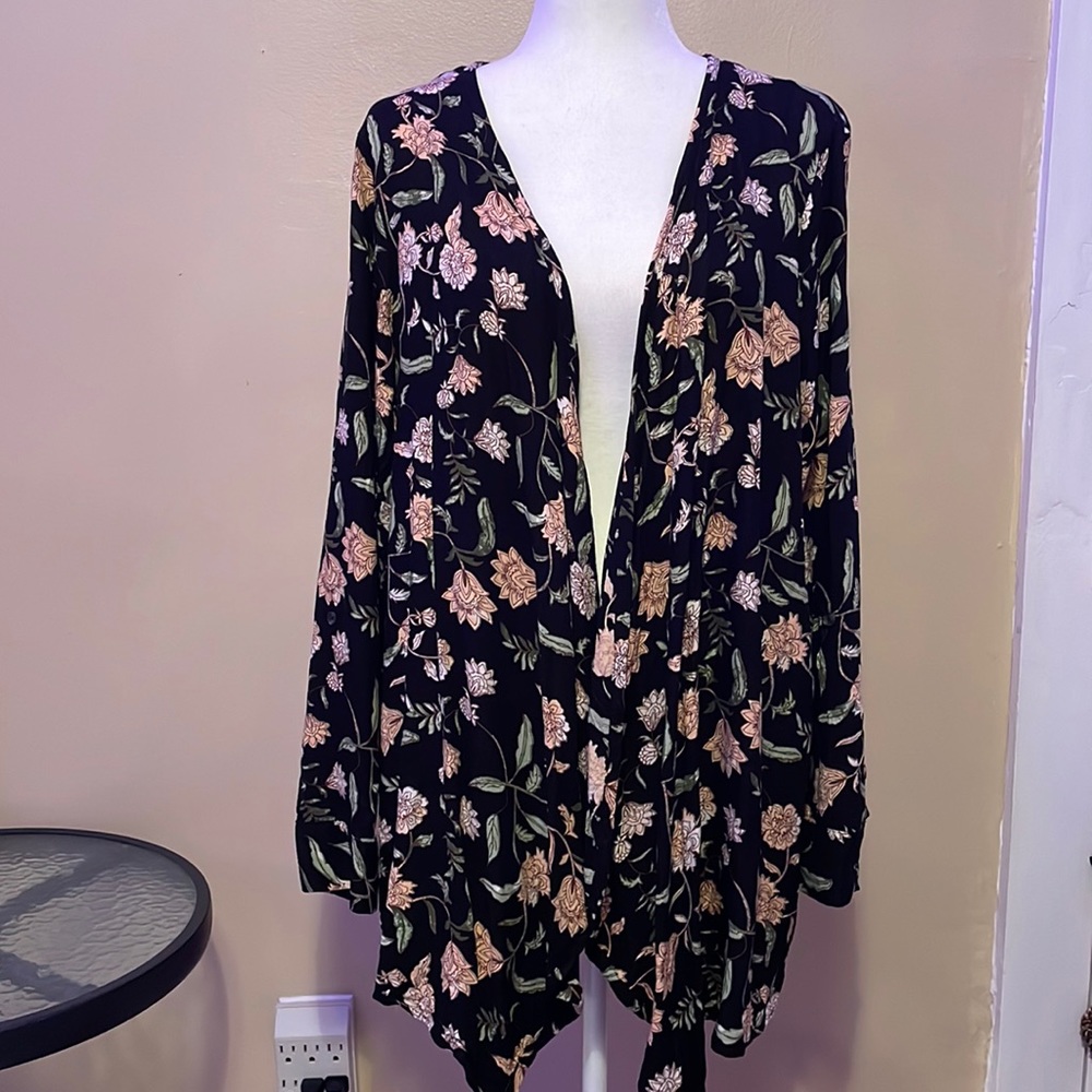 Croft & Barrow Flower Print Cardigan